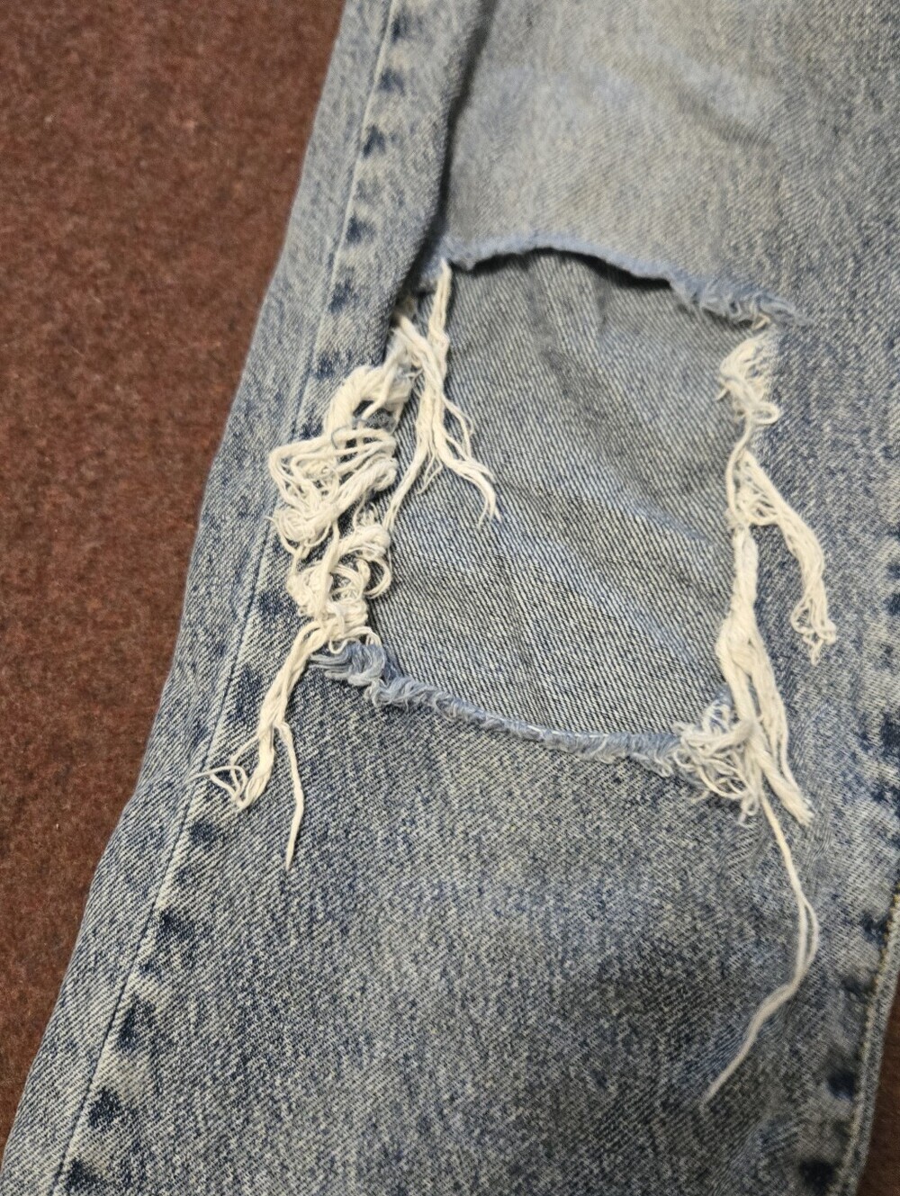 Y2K Pacific Sunwear Dad Jeans In Size 23 Ripped Distressed Acid Wash - Picture 3 of 13